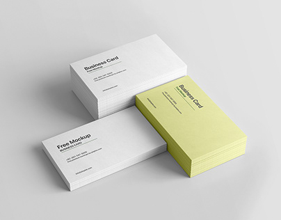 Free Textured Business Card PSD Mockup