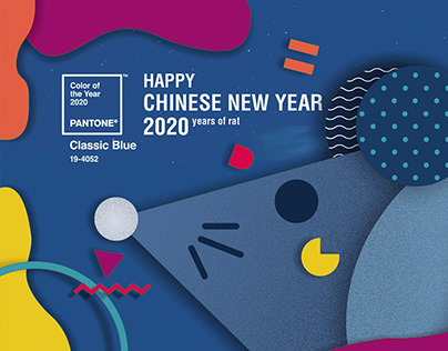 Happy Chinese New Year 2020 / PANTONE Classic Blue