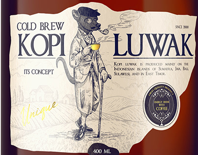 Kopi Luwak Coffee Brew Concept