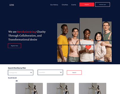 LYNK: Charity Website Landing Page