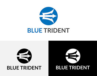 Blue Trident Logo Design