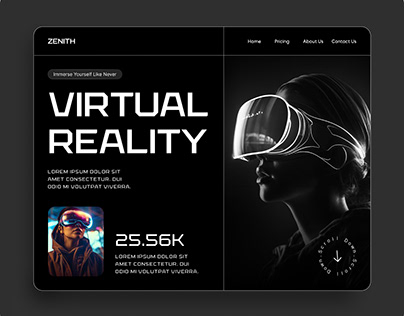 Zenith-Virtual Reality(VR) website UI Design