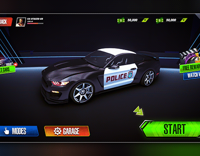 Police Car Chase Game- GUI Design