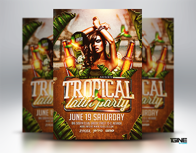 Tropical Latin Party Flyer Template