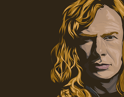 Dave Mustaine - Megadeth Vector Illustation