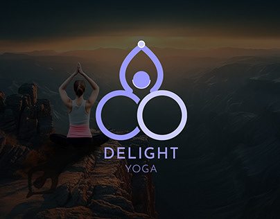 Logo Design, Delight Yoga Logo Design