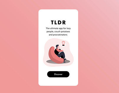 TLDR - an app for couch potatoes