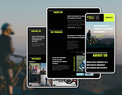 Landing page design | Web site 💛💙 Company bike store