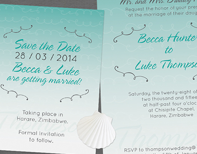 Elegant Wedding Save the Date & Invite Design