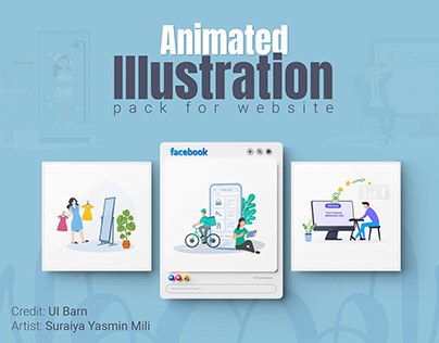 Animated Illustration Pack for Website
