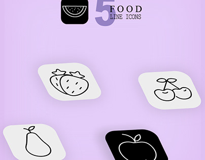 Set icons healthly food