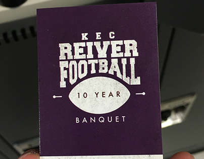 10 Year KEC Football Banquet Ticket Design