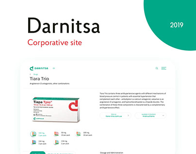 Ui Design | Darnitsa Site Redesign