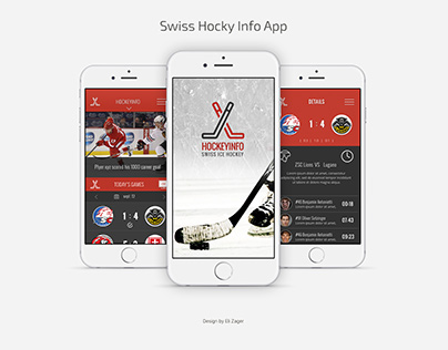Swiss Hocky Info App - UX / UI Design