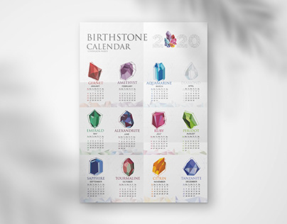 Birthstone Calendar 2020