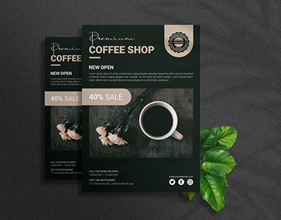 Elegant Coffee Shop Flyer/ Leaflet