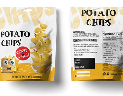 Potato chips product packaging design