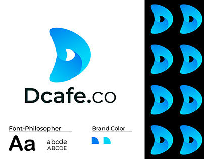 Dcafe.co (D Letter) Gradient Logo-Design Concept