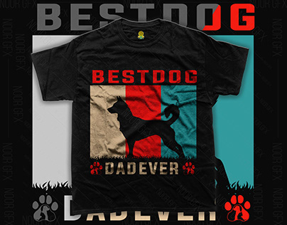 Best Dog ever dog retro t-shirt design