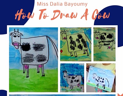 drawing a cow with Kids