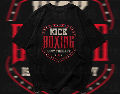 Kick boxing is my therapy t-shirt design