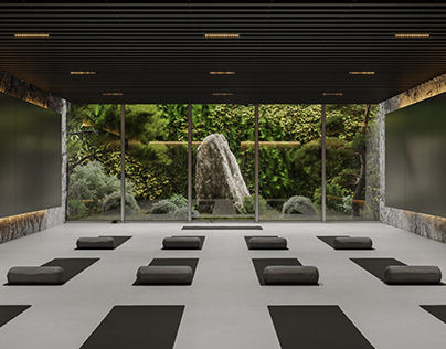 Yoga studio Savasana
