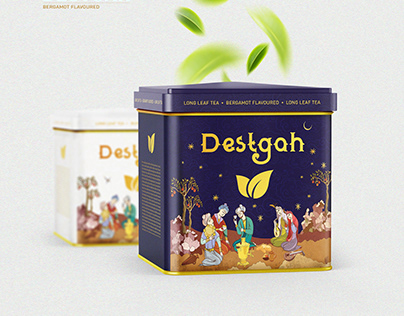 Destgah Tea branding