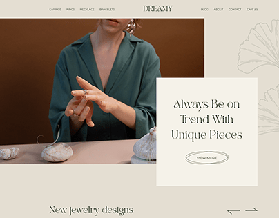 Dreamly | Jewelry Shop Landing Page Design