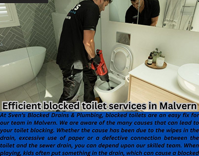 blocked toilet malvern