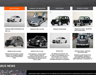 Modified Luxury Car Concept Homepage