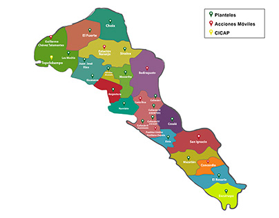Ilustración Mapa Sinaloa (ICATSIN)