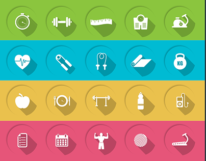 Health and Fitness Icon Set