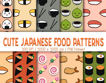 Cute Japanese Food Patterns