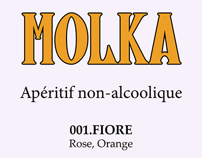 Presentation aperitif non alcoolique - marque "Molka"