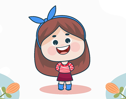 Animate cute girl cartoon character or picture