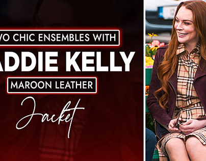 Two Chic Ensembles Maddie Kelly Maroon Leather Jacket