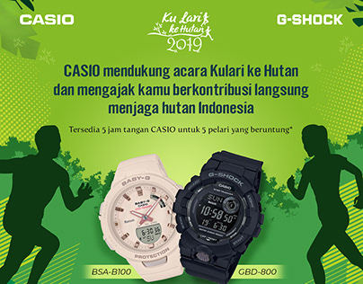Giveaway Campaign Banner for Casio brand