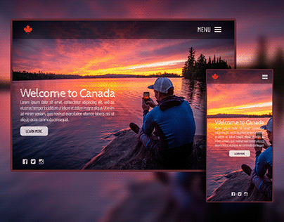 Tourism Canada Landing Page