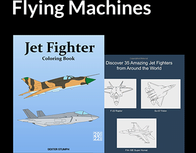 Jetfighter Plane Coloring Book Illustrations