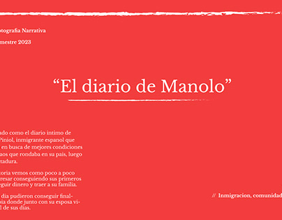 El diario de Manolo - Seminario de Fotografía Narrativa