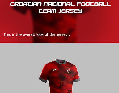 THE DESIGN CROATIAN NATIONAL FOOTBALL TEAM JERSEY