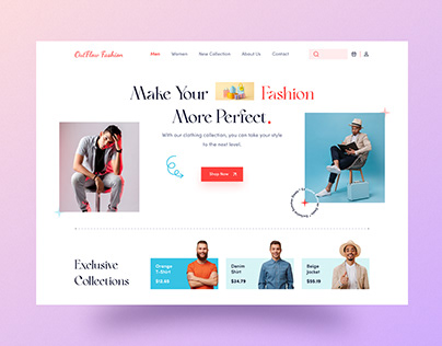 Fashion E Commerce Website Header