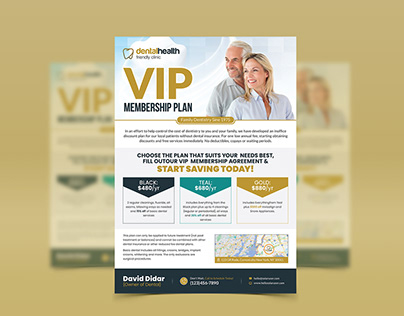 Dental VIP Membership Plan Promotional Flyer template