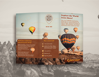 Trifold Brochure: Goreme, Cappadoccia. College Work.