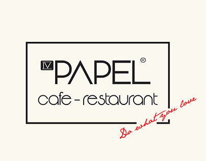 IV Papel Cafe Restaurant Logo & Menü & Tavla