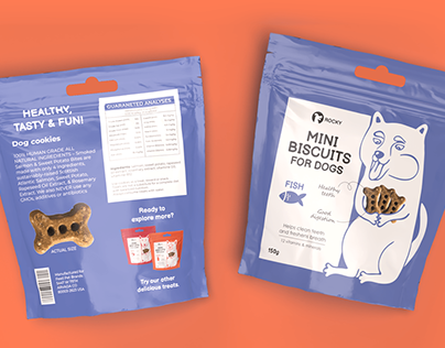 Dog Treat Biscuits Packaging Concept and Logo