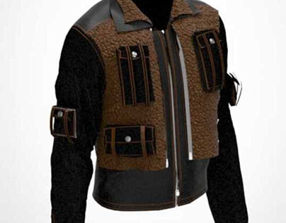 Clo3d project- Multifunctional Denim-Fleece Jacket