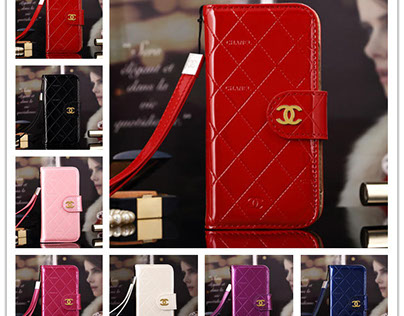 Coque Chanel à rabat iPhone 6s 6s plus cuir brillante