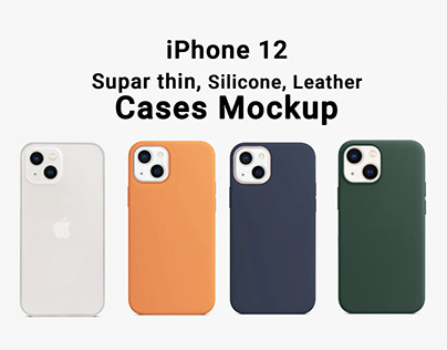 iPhone 13 Cases Supar thin,Silicon,Leather case Mockup