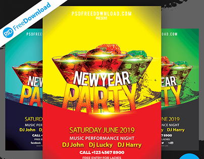 Music Night Party Flyer Design PSD